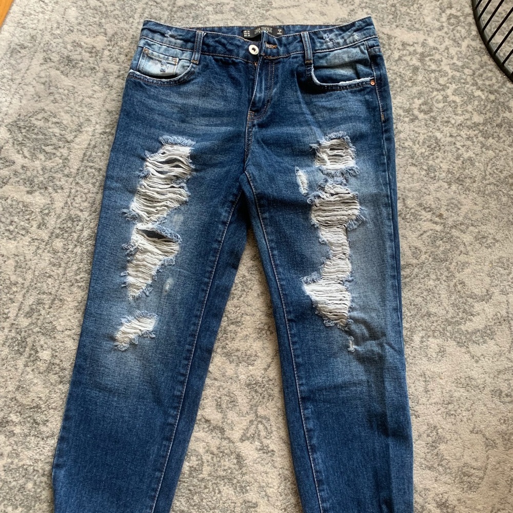 Zara distressed jeans